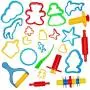 KIDDY DOUGH Tool Kit for Kids - Party Pack w/ Animal Shapes - Includes 24 Colorful Cutters, Molds, Rollers & Play Accessories for Air Dry Clay & Dough KIDDY DOUGH Tool Kit for Kids - Party Pack w/ Animal Shapes - Includes 24 Colorful Cutters, Molds, Rollers & Play Accessories for Air Dry Clay & Dough