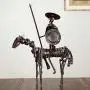 Handmade Auto Parts Rustic Heroic Quixote Sculpture (Mexico) Brown Metal Handmade Auto Parts Rustic Heroic Quixote Sculpture (Mexico) Brown Metal