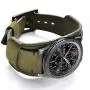 Leotop Compatible with Samsung Galaxy Watch 42mm/Galaxy Watch 3 41mm/Active 40mm/Active 2 40mm 44mm/Gear S2 Classic Bands 20mm Replacement Genuine Leather Cuff Strap with Metal Buckle Men Women (Green)