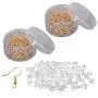Earring Hooks with Earring Backs Set Surgical Stainless Steel Ear Hooks Soft Silicone Earring Backings For DIY Jewelry Making Hypoallergenic Bead Spring Fish Hook Earrings Accessories 400 Pack
