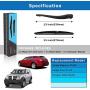 WTI New Replacement Accessories Parts Rear Windshield Wiper Kits Set Arm Blade For 2005-2008 DG Magnum & CR 300C Touring & 2007-2009 DG Nitro SUV Fit 5140654AA,05140654AB