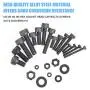 DYWISHKEY 1220 PCS M2 M3 M4 M5, 12.9 Grade Alloy Steel Hex Socket Head Cap Bolts Screws Nuts Washers Assortment Kit with Hex Wrenches