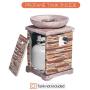 HOMPUS Propane Patio Fire Pit Table, Lava Rocks and Rain Cover for Outdoor Leisure Party,40,000 BTU 20-inch Square Concrete Fire Table