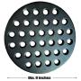KAMaster Cast Iron Fire Grate for Big Green Egg 9'' Charcoal Fire Grate Fit for Large BGE Grill Round Charcoal Grate Grid High Heat Plate BBQ Bottom Parts Replacement Accessories