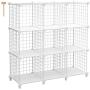 TomCare Cube Storage 9-Cube Metal Wire Cube Organizer Storage Cubes Shelves Shelves Organizer DIY Bookshelf Closet Organizer Cube Shelves Storage Shelves for Bedroom Home Office, White