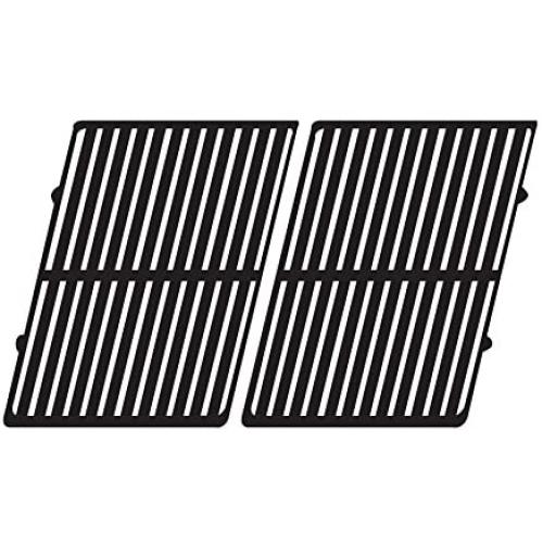 Music City Metals Matte Cast Iron Cooking Grid Replacement for Select Gas Grill Models by Kalamazoo, Kenmore and Others, Set of 2