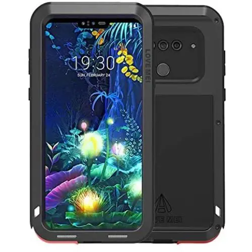 Simicoo Compatible with LG V60 ThinQ Metal Bumper Military Rugged Case with Screen Protector Silicone Full Body Hybrid Solid Shockproof Heavy Duty Tough Back Cover Compatible with LG V60 ThinQ(Green)