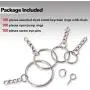 Swpeet 300Pcs Sliver Key Chain Rings Kit, 100Pcs Keychain Rings with Chain and 100Pcs Jump Ring with 100Pcs Screw Eye Pins Bulk for Jewelry Findings Making - 3/5 Inch, 4/5 Inch, 1 Inch, 6/5 Inch Swpeet 300Pcs Sliver Key Chain Rings Kit, 100Pcs Keychain Rings with Chain and 100Pcs Jump Ring with 100Pcs Screw Eye Pins Bulk for Jewelry Findings Making - 3/5 Inch, 4/5 Inch, 1 Inch, 6/5 Inch