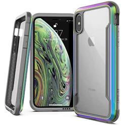 Raptic Shield, Compatible with Apple iPhone Xs Max (Formerly Defense Shield) Military Grade Drop Tested, Anodized Aluminum, TPU, Polycarbonate Protective Case for Apple iPhone Xs Max, Iridescent