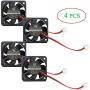 FZVAN 4Packs 40X40X10mm 4cm DC 12V Silent Computer Fan 40mm 4010 Case Fan for 3D Printer Reprap Prusa I3 2pin 6000 RPM