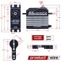 AGFRC 45KG IP67-Waterproof Steering-Servo High-Torque-Programmable - Full Metal Gear Digital Brushless Servo for 1/8 1/10 RC Models, 180 Degrees (A81BHMW&AGF-SPV2)