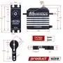 AGFRC 45KG IP67-Waterproof Steering-Servo High-Torque-Programmable - Full Metal Gear Digital Brushless Servo for 1/8 1/10 RC Models, 180 Degrees (A81BHMW&AGF-SPV2) AGFRC 45KG IP67-Waterproof Steering-Servo High-Torque-Programmable - Full Metal Gear Digital Brushless Servo for 1/8 1/10 RC Models, 180 Degrees (A81BHMW&AGF-SPV2)