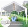 Abba Patio Extra Large Heavy Duty Carport with Removable Sidewalls Portable Garage Car Canopy Boat Shelter Tent for Party, Wedding, Garden Storage Shed 8 Legs, 10 x 20 Feet,White