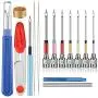 15 Pieces Cross Stitch Set Includes Embroidery Punch Needle Seam Ripper Scissors Threader Thimble Pipe for Cross Stitch Craft Supplies 15 Pieces Cross Stitch Set Includes Embroidery Punch Needle Seam Ripper Scissors Threader Thimble Pipe for Cross Stitch Craft Supplies