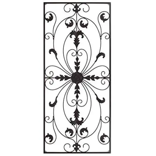 gb Home Collection Metal Wall Decor, Decorative Victorian Style Hanging Art, Steel Decor, Rectangular Design, 19.7 x 44 Inches, Espresso Brown gb Home Collection Metal Wall Decor, Decorative Victorian Style Hanging Art, Steel Decor, Rectangular Design, 19.7 x 44 Inches, Espresso Brown