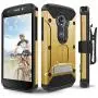 Moto E5 Plus / E5 Supra Case, Evocel [Explorer Series Pro] Premium Full Body Case with Glass Screen Protector, Belt Clip, Metal Kickstand for Motorola Moto E5 Supra/Moto E5 Plus, Gold