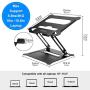 Urmust Laptop Notebook Stand Holder, Ergonomic Adjustable Laptop Stand Portable Laptop Riser Compatible with MacBook Air Pro, Dell, HP, Lenovo Light Weight Laptops Up to 15.6''(Black)