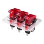 JIANFA Toggle Switch,Dc 12v Metal wire drawing face plate Car Toggle Switch with LED Indicator For For Racing Sport Competitive Car (RED)