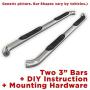 MaxMate Compatible with 2004-2015, 2017-2021 Nissan Titan Crew Cab; 2016-2021 Titan XD Crew Cab Stainless Steel 3'' Side Step Rails Nerf Bars Running Boards