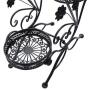 AISHN 3-Tiered Scroll Classic Plant Stand Decorative Metal Garden Patio Standing Plant Flower Pot Rack Display Shelf Holds 3-Flower Pot with Modern''S'' Design (Black)