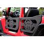 JROAD Compatible with Tubular Doors Jeep Wrangler 07-18 JK JKU Rubicon Sahara Sport 4-Door W/Side View Mirrors Soldier LOGO