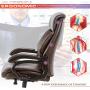 STARSPACE High Back Big & Tall 400lb Bonded Leather Office Chair Large Executive Desk Computer Swivel Chair - Heavy Duty Metal Base, Adjustable Tilt Angle, Ergonomic Design for Lumbar Support, Brown
