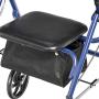 Drive Medical 10257BL-1 Four Wheel Walker Rollator with Fold Up Removable Back Support
