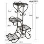 COLIBROX 4 TIER Metal Shelves Flower Pot Plant Stand Display
