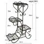 COLIBROX 4 TIER Metal Shelves Flower Pot Plant Stand Display COLIBROX 4 TIER Metal Shelves Flower Pot Plant Stand Display
