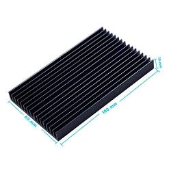 Easycargo 60mm Heatsink Kit + pre Applied 3M 8810 Thermal Conductive Adhesive Tape, Cooler Aluminum Heat Sink Set for Cooling LED Panel (100mmx60mmx10mm)