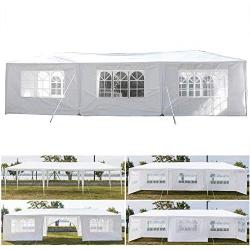 Teekland 10x30 Outdoor Canopy Party Wedding Tent,Sunshade Shelter,Outdoor Gazebo Pavilion with 8 Removable Sidewalls Upgraded Thicken Steel Tube (10 x 30 / 8 Removable Sidewalls-1)