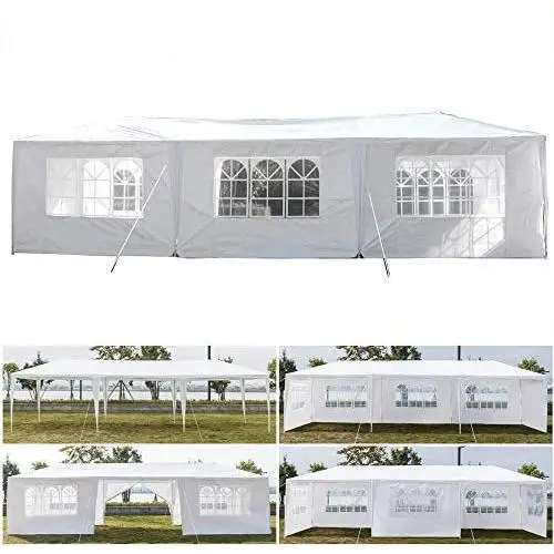 Teekland 10x30 Outdoor Canopy Party Wedding Tent,Sunshade Shelter,Outdoor Gazebo Pavilion with 8 Removable Sidewalls Upgraded Thicken Steel Tube (10 x 30 / 8 Removable Sidewalls-1)