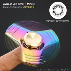 ATESSON Fidget Spinner Toy Ultra Durable Stainless Steel Bearing High Speed 3-10 Min Spins Precision Metal Hand Spinner EDC, ADHD Focus Anxiety Stress Relief Boredom Killing Time Toys for Kids Adults