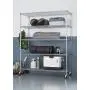TRINITY TBFC-0904 5-Tier NSF Heavy Duty X-Large Wire Shelving Rack with Wheels, 60'' x 24'' x 72'', Chrome