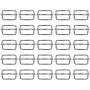 Craft County 25 Piece Pack 1 Inch Silver Adjustable Metal Tri-Glide Slide Buckle DIY, Webbing, Strapping, Leathercraft