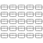 Craft County 25 Piece Pack 1 Inch Silver Adjustable Metal Tri-Glide Slide Buckle DIY, Webbing, Strapping, Leathercraft