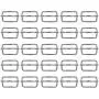 Craft County 25 Piece Pack 1 Inch Silver Adjustable Metal Tri-Glide Slide Buckle DIY, Webbing, Strapping, Leathercraft
