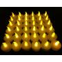 Flameless LED Tea Light Candles, 36 PK Vivii Battery-Powered Unscented LED Tealight Candles, Fake Candles, Tealights (36 Pack)