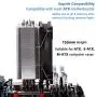 Songtenese Tower CPU Air Cooler with 120mm MFDB Bearing PWM Fan, Soldered Copper Base and 4 Heatpipes with Nickel-Plated Design for Intel LGA 115X and AMD AM4/Ryzen