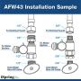 iSpring AFW43 Systems Feed Adapter, Fits 1/2'' NPT and 3/8'' COMP, Cold Water Supply Valve