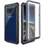 Samsung Galaxy Note 8 Cell Phone Case - Ultra Thin Clear Cover with Built-in Anti-Scratch Screen Protector, Full Body Protective Shock Drop Proof Impact Resist Extreme Durable Case, Black/Grey