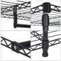 Heavy Duty Clothing Garment Rack Wire Shelving Closet Clothes Stand Rack Double Rod Wardrobe Metal Storage Rack Freestanding Cloth Armoire Organizer (1 Pack)