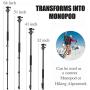 MACTREM Professional Camera Tripod with Phone Mount, 62'' DSLR Tripod for Travel, Super Lightweight and Reliable Stability, Ball Head Tripod Detachable Monopod with Carry Bag (Black)