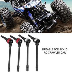 RC Car Drive Shaft, 4Pcs Metal Dog Bone CVD Transmission Axle for SCX10 RC Crawler Truck Parts Accessories