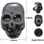 Punk Skull Ghost Rapid Rivets Studs, Metal Double Cap Compression Rivet, Speedy Rivet for Bag Hat Shoe Jacket Belt Motorcycle Furs Jeans Choker DIY Punk Leather Craft (30Pack, 0.2×0.3 in) (Gun Black)
