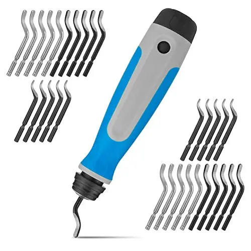 Metal Deburring Tool Kit Set, 30 Pcs Deburring Blades & a Heavy Duty Swivel Handle, Pipe Deburring Tool for Soft Metal (Aluminum, Copper), Wood, Plastic Burr Removing by STARVAST Metal Deburring Tool Kit Set, 30 Pcs Deburring Blades & a Heavy Duty Swivel Handle, Pipe Deburring Tool for Soft Metal (Aluminum, Copper), Wood, Plastic Burr Removing by STARVAST