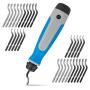 Metal Deburring Tool Kit Set, 30 Pcs Deburring Blades & a Heavy Duty Swivel Handle, Pipe Deburring Tool for Soft Metal (Aluminum, Copper), Wood, Plastic Burr Removing by STARVAST