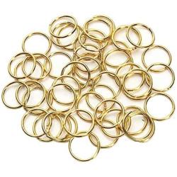 NARAMAX 1450PCS/Box Metal Open Jump Rings Connecters Stainless Steel Circle Single Ring for Necklace Brcelet Choker Pendant Jewelry DIY Making(3mm 4mm 5mm 6mm 7mm 8mm 10mm)(Gold)