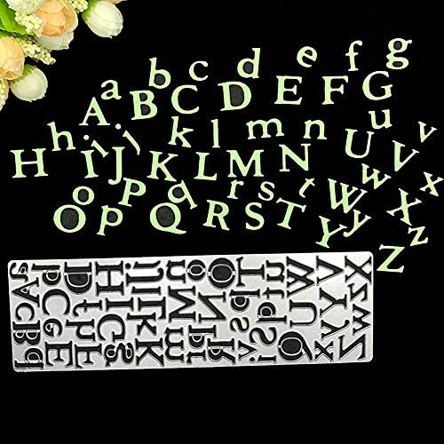 2.4 by 8.3 Inches 26 Alphabet Letters DIY Metal Cutting Dies Card Making Scrapbooking Steel Die Cuts Birthday Thanksgiving Christmas Craft Dies