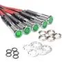 Amotor LED Indicator Light, Instrument Cluster Waterproof and Explosion-proof 5/16'' 8mm 12V Metal Signal Light with Cable 5PCS(Green) Amotor LED Indicator Light, Instrument Cluster Waterproof and Explosion-proof 5/16'' 8mm 12V Metal Signal Light with Cable 5PCS(Green)